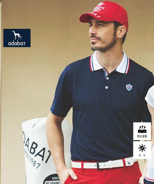 adabat/アダバット 【新レーベル ADABAT NAVY】UVカット/吸水速乾 クレリックドライポロシャツ ネイビー(094) 52(LL) adabat/アダバット 【新レーベル ADABAT NAVY】UVカット/吸水速乾 クレリックドライポロシャツ ネイビー(094) 52(LL)