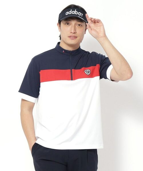 adabat / アダバット カットソー | 【新レーベル ADABAT NAVY】UVカット/吸水速乾 ドライハーフジッププルオーバー | 詳細1