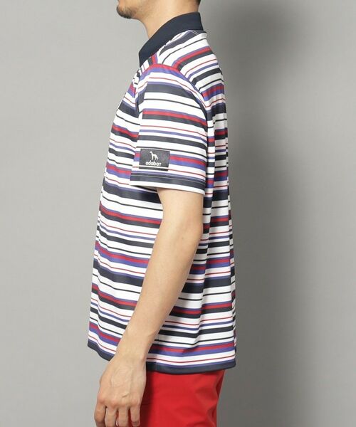 adabat / アダバット ポロシャツ | 【新レーベル ADABAT NAVY】吸水速乾/接触冷感 クールタッチマルチボーダーポロシャツ | 詳細10