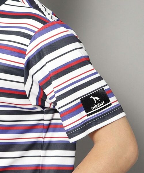 adabat / アダバット ポロシャツ | 【新レーベル ADABAT NAVY】吸水速乾/接触冷感 クールタッチマルチボーダーポロシャツ | 詳細13