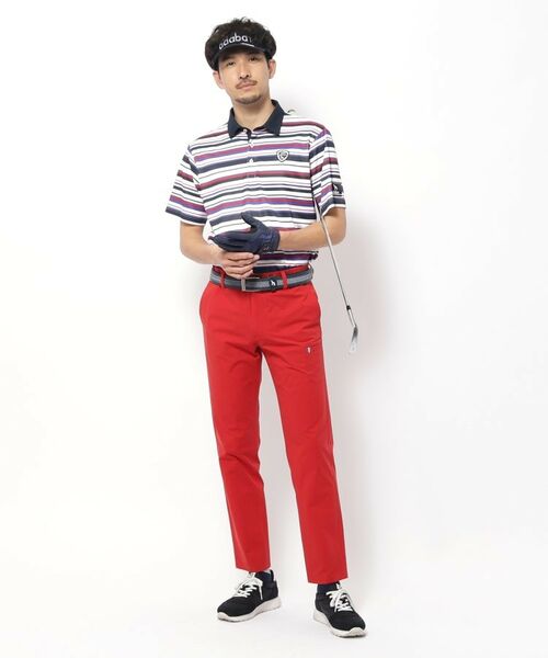 adabat / アダバット ポロシャツ | 【新レーベル ADABAT NAVY】吸水速乾/接触冷感 クールタッチマルチボーダーポロシャツ | 詳細5