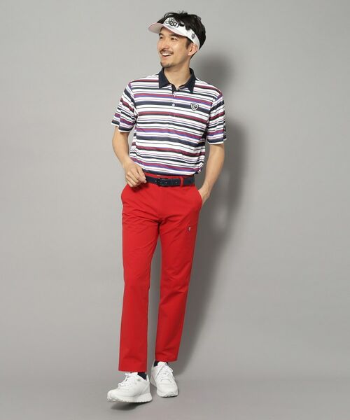 adabat / アダバット ポロシャツ | 【新レーベル ADABAT NAVY】吸水速乾/接触冷感 クールタッチマルチボーダーポロシャツ | 詳細7