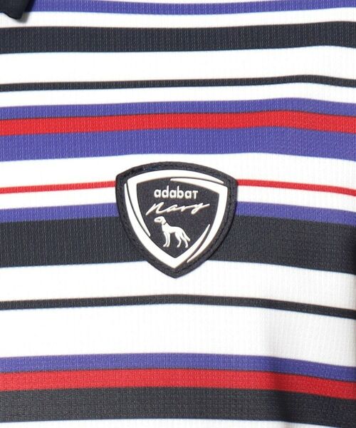 adabat / アダバット ポロシャツ | 【新レーベル ADABAT NAVY】吸水速乾/接触冷感 クールタッチマルチボーダーポロシャツ | 詳細8