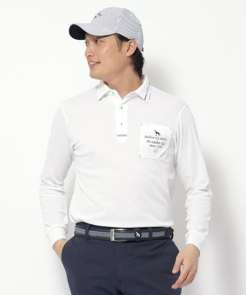adabat / アダバット ポロシャツ | UVカット/吸水速乾 ポケットエンブロイ長袖ポロシャツ | 詳細1