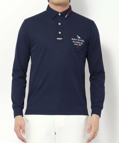 adabat / アダバット ポロシャツ | UVカット/吸水速乾 ポケットエンブロイ長袖ポロシャツ | 詳細15