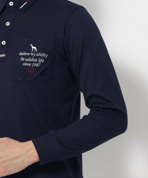 adabat / アダバット ポロシャツ | UVカット/吸水速乾 ポケットエンブロイ長袖ポロシャツ | 詳細19