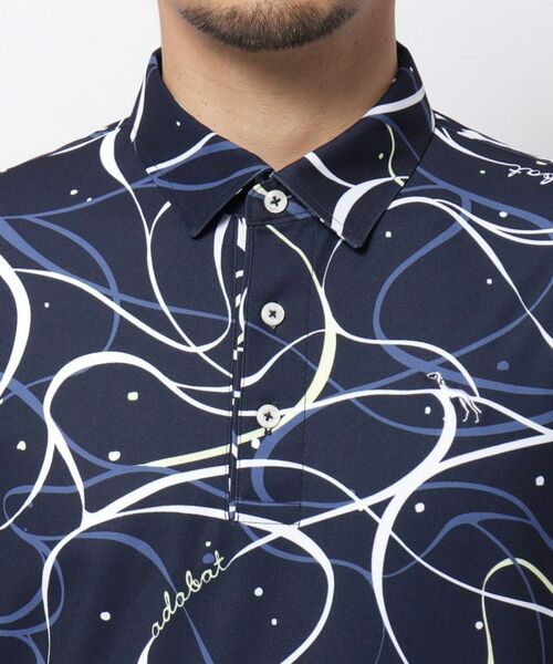 adabat / アダバット ポロシャツ | UVカット/吸水速乾 ドローイングプリントポロシャツ | 詳細13