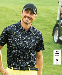 adabat / アダバット ポロシャツ | UVカット/吸水速乾 クールコアサマープリントポロシャツ