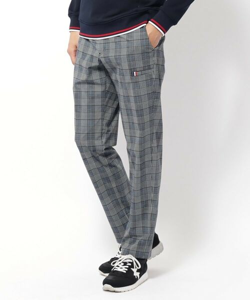 adabat / アダバット パンツ | 【新レーベル ADABAT NAVY】接触冷感 クールタッチグレンチェックプリントパンツ | 詳細1