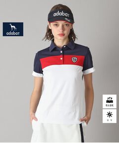 adabat / アダバット ポロシャツ | 【新レーベル ADABAT NAVY】UVカット/吸水速乾 カラーブロックポロシャツ
