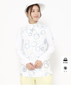 adabat / アダバット カットソー | UVカット/吸水速乾 バブルプリントハーフジッププルオーバー