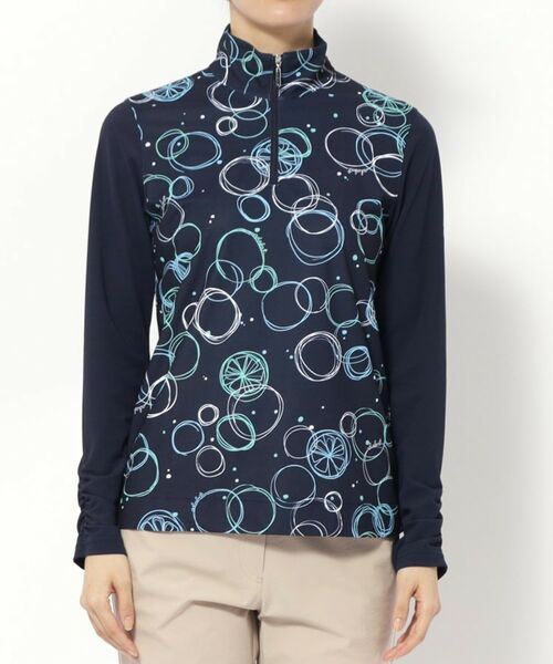 adabat / アダバット カットソー | UVカット/吸水速乾 バブルプリントハーフジッププルオーバー | 詳細10