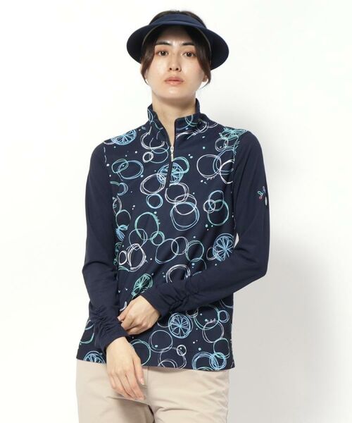 adabat / アダバット カットソー | UVカット/吸水速乾 バブルプリントハーフジッププルオーバー | 詳細17