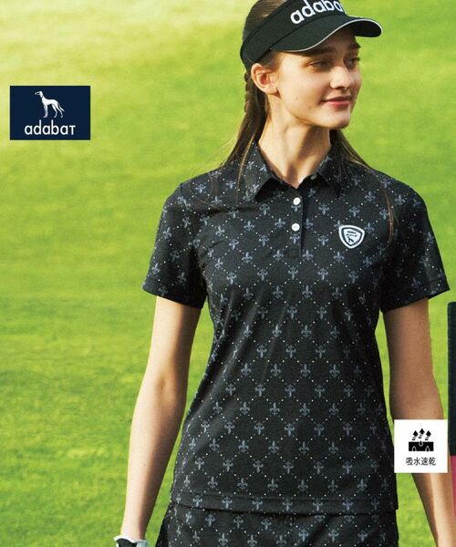 adabat/アダバット 【新レーベル ADABAT NAVY】吸水速乾 フルールドリスポロシャツ ブラック(119) 40(L) adabat/アダバット 【新レーベル ADABAT NAVY】吸水速乾 フルールドリスポロシャツ ブラック(119) 40(L)