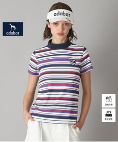 adabat / アダバット カットソー | 【新レーベル ADABAT NAVY】吸水速乾/接触冷感 マルチボーダーモックネックT