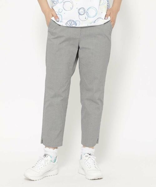 adabat / アダバット ショート・ハーフ・半端丈パンツ | 接触冷感 クールタッチ千鳥クロップドパンツ | 詳細1