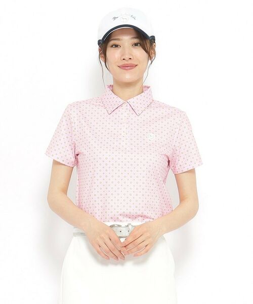 adabat/アダバット マーガレットデザイン 半袖ポロシャツ ライトピンク(170) 42(LL) adabat/アダバット マーガレットデザイン 半袖ポロシャツ ライトピンク(170) 42(LL)