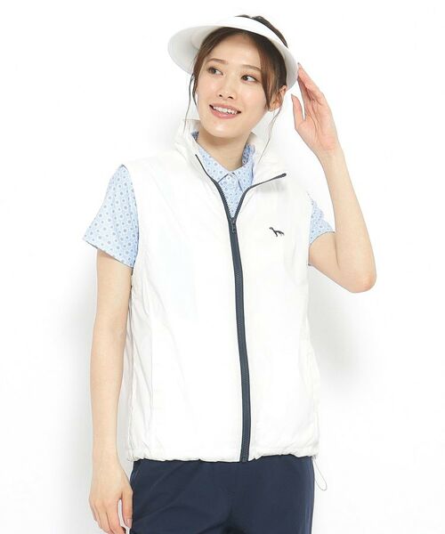 adabat / アダバット ベスト | フード収納可能 フルジップベスト（ホワイト(001)）