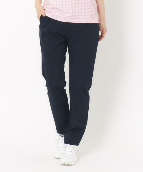 adabat / アダバット パンツ | ワンタック ストレートパンツ（ネイビー(094)）