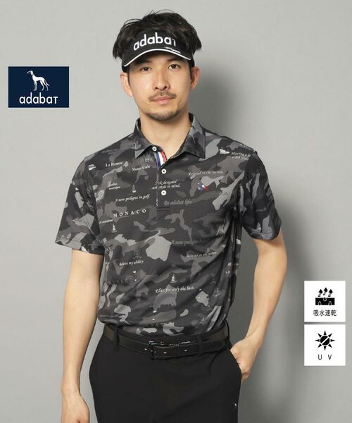 adabat/アダバット 【新レーベル ADABAT NAVY】UVカット/吸水速乾 モナコリンクスプリントポロシャツ ブラック(119) 50(L) adabat/アダバット 【新レーベル ADABAT NAVY】UVカット/吸水速乾 モナコリンクスプリントポロシャツ ブラック(119) 50(L)