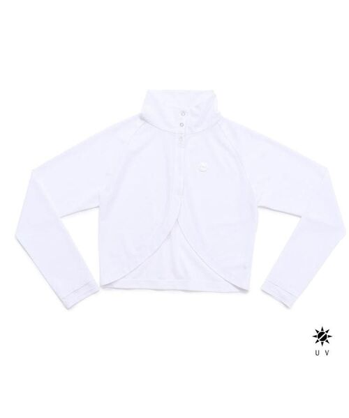 adabat/アダバット UVカット メッシュスタンドボレロ ホワイト(001) 01 adabat/アダバット UVカット メッシュスタンドボレロ ホワイト(001) 01