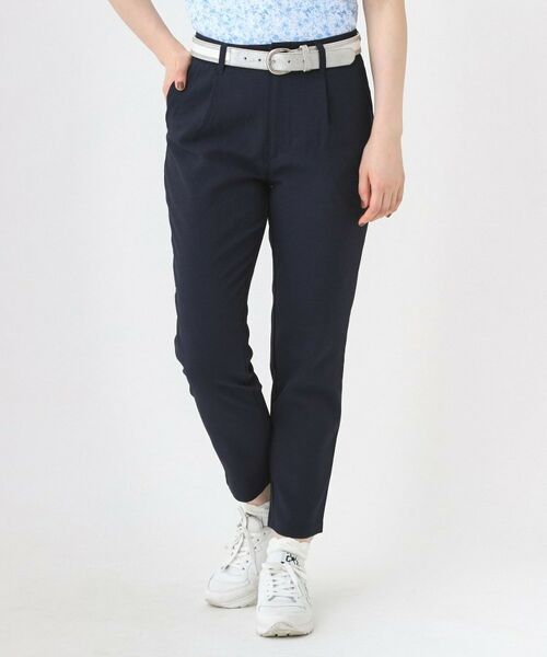 adabat / アダバット ショート・ハーフ・半端丈パンツ | シアサッカーテーパードパンツ（ネイビー(094)）