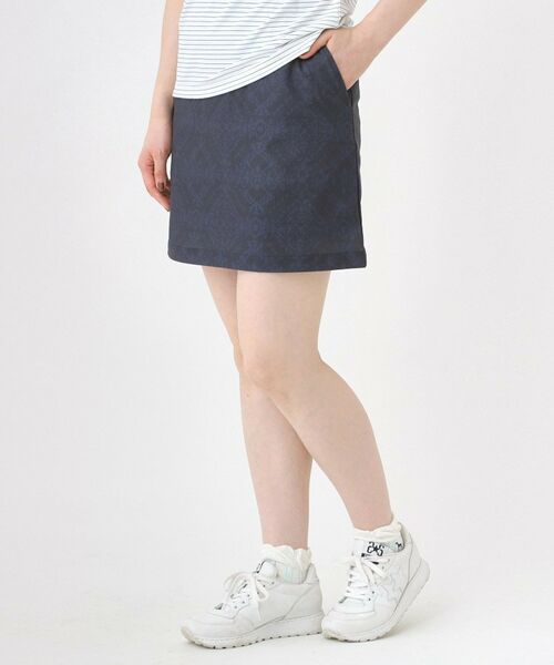 adabat / アダバット ミニ・ひざ丈スカート | クールバティックメッシュスカート（ネイビー(194)）