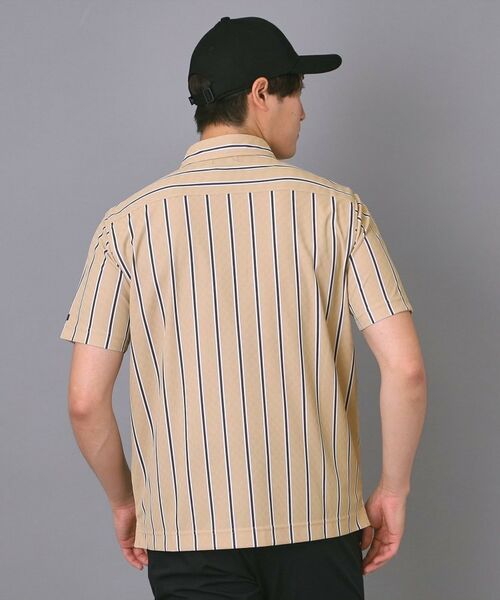 adabat / アダバット ポロシャツ | 【新レーベル ADABAT NAVY】吸水速乾/UVカット ワインシャンブレーストライプポロシャツ | 詳細1