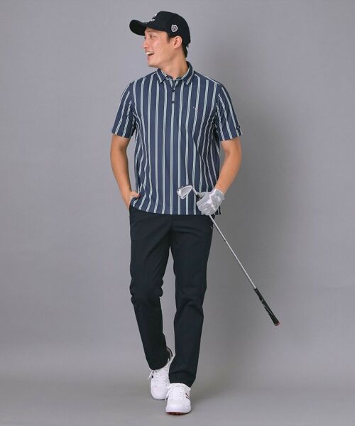 adabat / アダバット ポロシャツ | 【新レーベル ADABAT NAVY】吸水速乾/UVカット ワインシャンブレーストライプポロシャツ | 詳細11