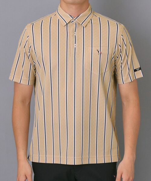 adabat / アダバット ポロシャツ | 【新レーベル ADABAT NAVY】吸水速乾/UVカット ワインシャンブレーストライプポロシャツ | 詳細16