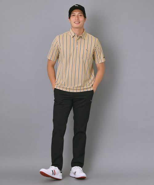 adabat / アダバット ポロシャツ | 【新レーベル ADABAT NAVY】吸水速乾/UVカット ワインシャンブレーストライプポロシャツ | 詳細2