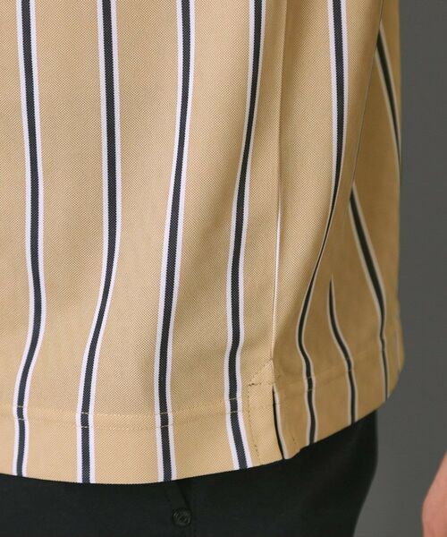 adabat / アダバット ポロシャツ | 【新レーベル ADABAT NAVY】吸水速乾/UVカット ワインシャンブレーストライプポロシャツ | 詳細22