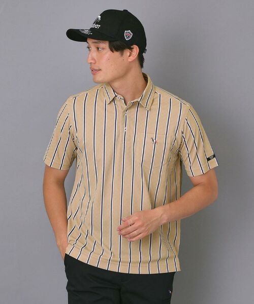 adabat / アダバット ポロシャツ | 【新レーベル ADABAT NAVY】吸水速乾/UVカット ワインシャンブレーストライプポロシャツ | 詳細23