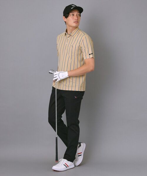 adabat / アダバット ポロシャツ | 【新レーベル ADABAT NAVY】吸水速乾/UVカット ワインシャンブレーストライプポロシャツ | 詳細3