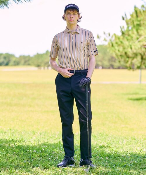 adabat / アダバット ポロシャツ | 【新レーベル ADABAT NAVY】吸水速乾/UVカット ワインシャンブレーストライプポロシャツ | 詳細7