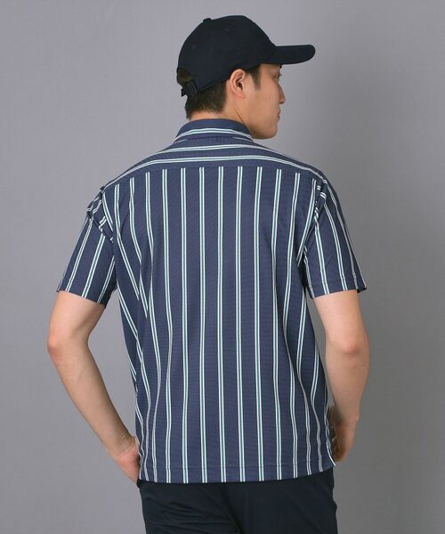 adabat / アダバット ポロシャツ | 【新レーベル ADABAT NAVY】吸水速乾/UVカット ワインシャンブレーストライプポロシャツ | 詳細9