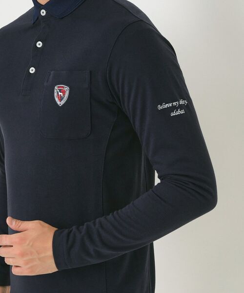 adabat / アダバット ポロシャツ | 【吸湿発熱】小紋ジャカード長袖ポロシャツ | 詳細25