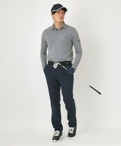 adabat / アダバット ポロシャツ | 【吸湿発熱】小紋ジャカード長袖ポロシャツ | 詳細7