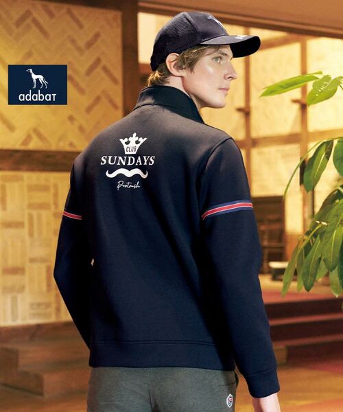 adabat/アダバット 【新レーベル ADABAT NAVY】ライトスムーストラックブルゾン ネイビー(094) 48(M)