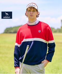 adabat / アダバット ニット・セーター | 【新レーベル ADABAT NAVY】トリコロールクルーニット