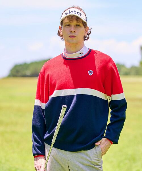 adabat / アダバット ニット・セーター | 【新レーベル ADABAT NAVY】トリコロールクルーニット | 詳細8