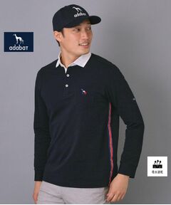 アダバット　 ネイビー ジッパーポロシャツ アダバット ネイビー ジッパーポロシャツ