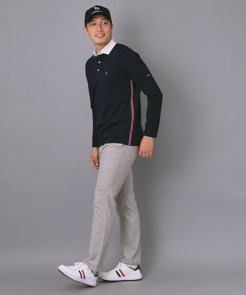 adabat / アダバット ポロシャツ | 【新レーベル ADABAT NAVY】吸水速乾 サッカーストライプ長袖ポロシャツ | 詳細11