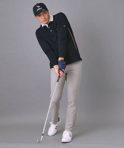 adabat / アダバット ポロシャツ | 【新レーベル ADABAT NAVY】吸水速乾 サッカーストライプ長袖ポロシャツ | 詳細12