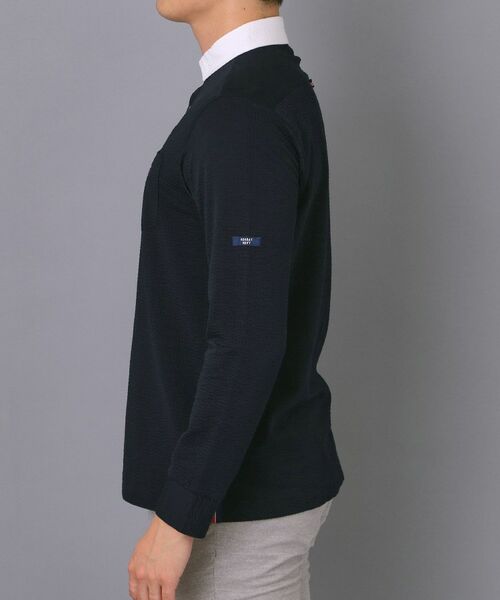 adabat / アダバット ポロシャツ | 【新レーベル ADABAT NAVY】吸水速乾 サッカーストライプ長袖ポロシャツ | 詳細15