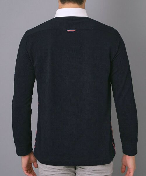 adabat / アダバット ポロシャツ | 【新レーベル ADABAT NAVY】吸水速乾 サッカーストライプ長袖ポロシャツ | 詳細16