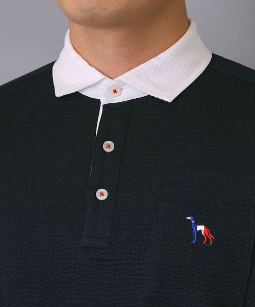 adabat / アダバット ポロシャツ | 【新レーベル ADABAT NAVY】吸水速乾 サッカーストライプ長袖ポロシャツ | 詳細17