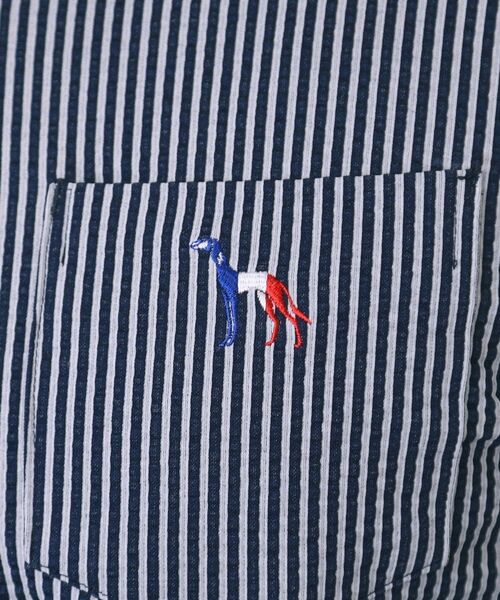 adabat / アダバット ポロシャツ | 【新レーベル ADABAT NAVY】吸水速乾 サッカーストライプ長袖ポロシャツ | 詳細8