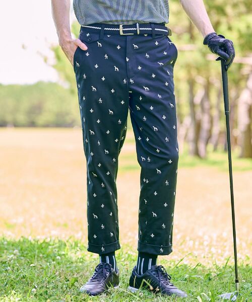 adabat / アダバット ショート・ハーフ・半端丈パンツ | 【新レーベル ADABAT NAVY】エンブロイダリーモノグラムクロップドパンツ | 詳細1