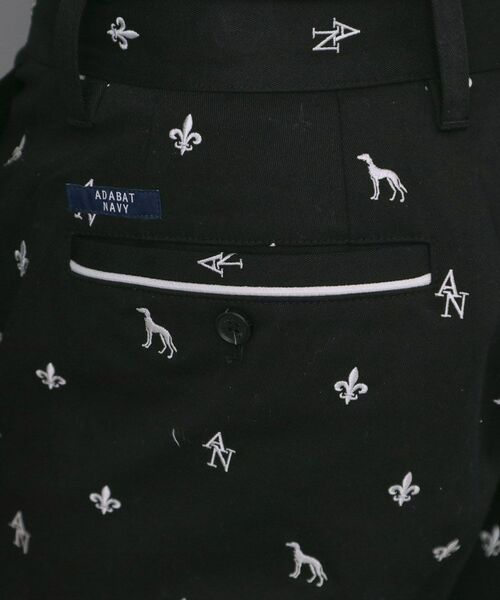 adabat / アダバット ショート・ハーフ・半端丈パンツ | 【新レーベル ADABAT NAVY】エンブロイダリーモノグラムクロップドパンツ | 詳細14